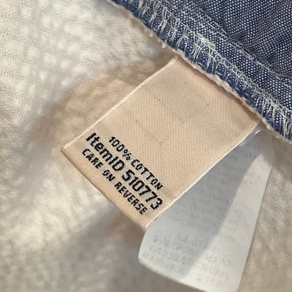 Vintage LL Bean Comfort Corduroy Long Sleeve Button Up Shirt Jacket Ivory Size S - Picture 5 of 7